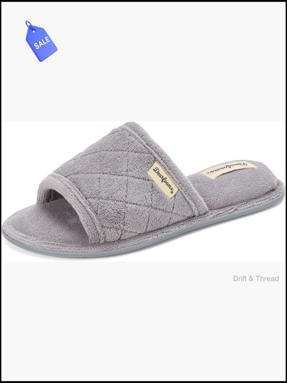 Memory Foam Terry Slide Slippers for Women | Summer House Shoes